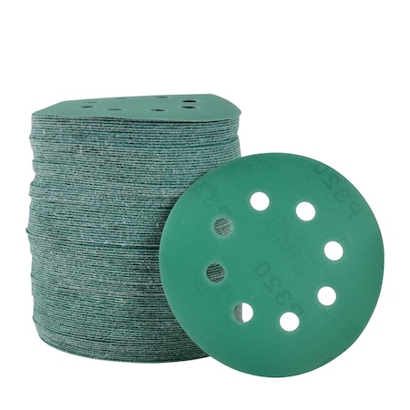 Legit Grit 5 inch Sand paper Disc, 8-Hole, 320 Grit, 100PK LG5-8320-100